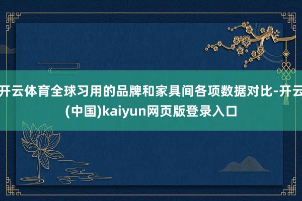 开云体育全球习用的品牌和家具间各项数据对比-开云(中国)kaiyun网页版登录入口