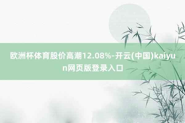 欧洲杯体育股价高潮12.08%-开云(中国)kaiyun网页版登录入口