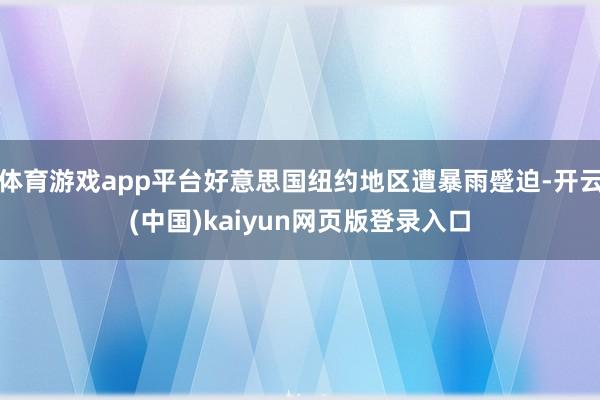 体育游戏app平台好意思国纽约地区遭暴雨蹙迫-开云(中国)kaiyun网页版登录入口